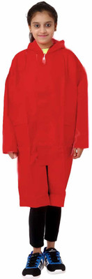 

Finery Solid Girls Raincoat, Red