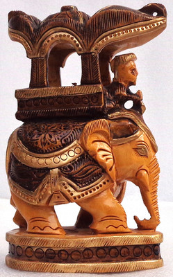 

LAVANSHI 6" Kadamba Wood Elephant Idol Decorative Showpiece - 16 cm(Wooden, Multicolor)