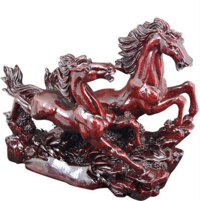 

Ripe India Ripe India Two Running Horses Decorative Showpiece - 13 cm(Polyresin, Red)