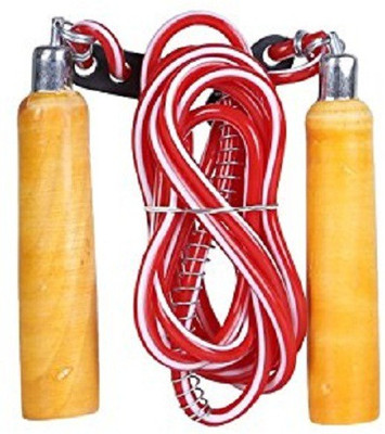 ILARTE ILARTE Wooden Body Exercise/Fitness/Workout Skipping Rope Freestyle Skipping Rope(Red, Length: 274 cm)