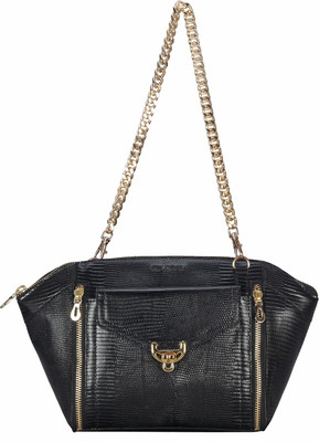 

ADAMIS Women Casual Black Genuine Leather Sling Bag