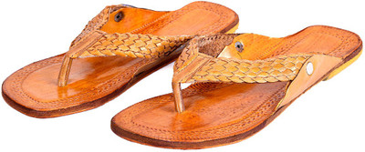

Halowishes Halowishes Women Handmade Leather Jaipuri Flat Tan Kolhapuri Chappal Casuals For Women(Brown, Tan brown