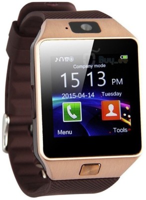 Any Time Buy DZ09 Notifier Notifier Smartwatch(Gold Strap, Free size)