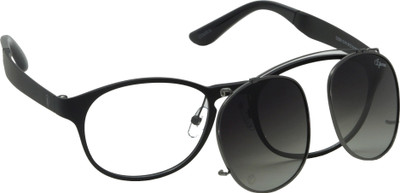 IZARRA Round Sunglasses(For Men & Women, Black, Green)