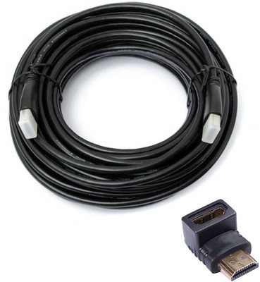 

Redeemer TV-out Cable Combo of 5 Meter HDMI And Male to Female L Shape Connector(Black, For Computer, 5 m)