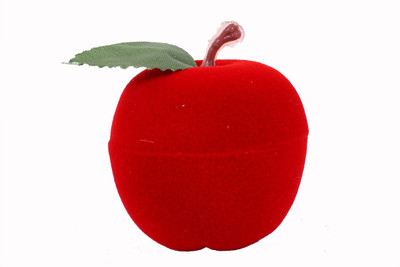 

Glawen Apple shaped Ring Box, Designer Ring Boxes Vanity Box(Red)