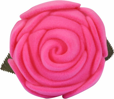 

Glawen Pink Rose shaped Toy Ring Box Vanity Box(Pink)