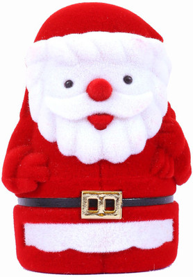 

Glawen Santa Claus shaped Toy Ring Boxes Vanity Box(Red with White)