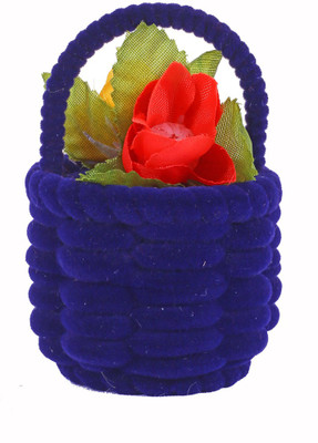 

Glawen Blue Basket shaped Ring Boxes Vanity Box(Blue)