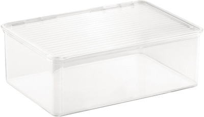 

InterDesign Clarity Cosmetic Organizer with Lid for Vanity Cabinet to Hold Makeup, Beauty Products - Clear by InterDesign Cosmetic Vanity Box(White, Clear)