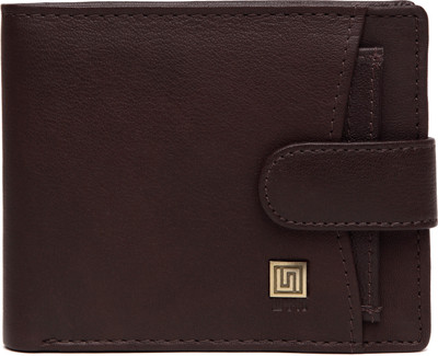 

U+N Men Brown Genuine Leather Wallet(6 Card Slots)