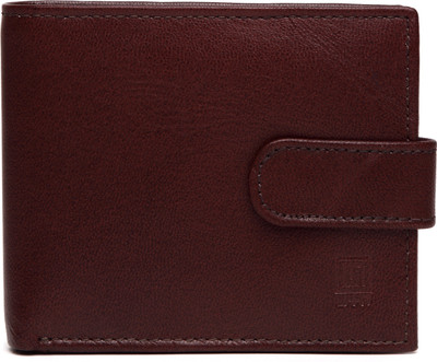 

U+N Men Brown Genuine Leather Wallet(3 Card Slots)