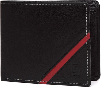 

U+N Men Black Genuine Leather Wallet(6 Card Slots)
