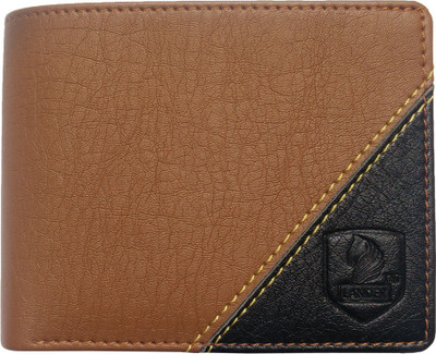 

LANDER Men Tan, Black Artificial Leather Wallet(4 Card Slots), Black;tan