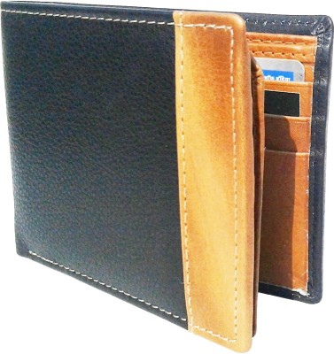 

NUKAICHAU Men Tan Genuine Leather Card Holder(6 Card Slots), Lakh blk tan 6