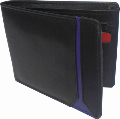 

Zilinobo Men Black Genuine Leather Wallet(5 Card Slots), Blk-034