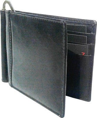 

NUKAICHAU Men Black Genuine Leather Card Holder(6 Card Slots), Sona clip blk 6