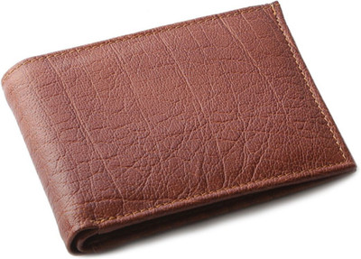 

OHM New York Men Tan Genuine Leather Wallet(6 Card Slots)