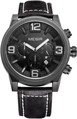 

Megir Original Gmarks - 3010- Black Sports Watch - For Boys & Girls