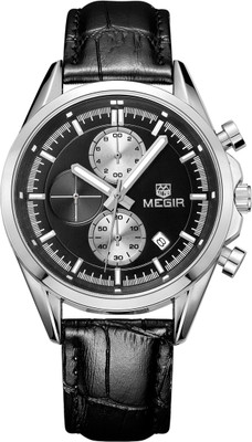 

Megir Original Gmarks - 5005- Black Sports Watch - For Boys & Girls