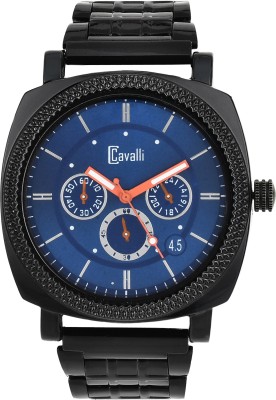 Cavalli CW 348 Trendy Blue Dial Black Chain Watch  - For Men   Watches  (Cavalli)