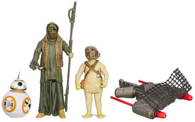 

ENTERTAINMENTSTORE Star Wars The Force Awakens Desert Mission BB-8 and Unkars Thug Action Figure 3-Pack(Orange)