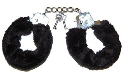 

Skywalk Premium Quality Valentine Bachelorette Hen Party Prop Fur Black Handcuff