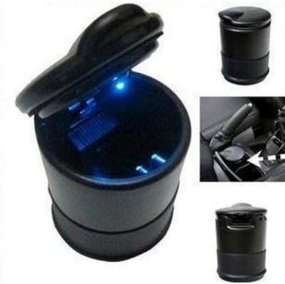 

ManeKo Blue LED Light Universal for All Cars / Home / Office Black Plastic Ashtray(Pack of 1)