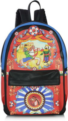 

Shaun Design Sicily Art Backpack 2 L Backpack(Black, Red), Multicolor
