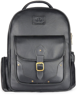 

The Clownfish Office Backpack 28 L Laptop Backpack(Black, Gold)