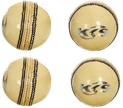 

KKS Crown White Cricket Leather Ball(Pack of 04, White)
