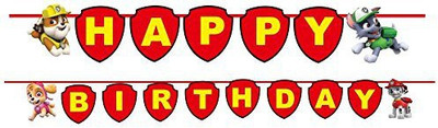 

PARTY PROPZ PAW PATROL HAPPY BIRTHDAY Banner(8 ft, Pack of 1)