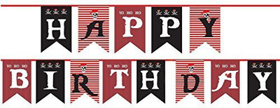

PARTY PROPZ PIRATE THEME HAPPY BIRTHDAY Banner(8 ft, Pack of 1)