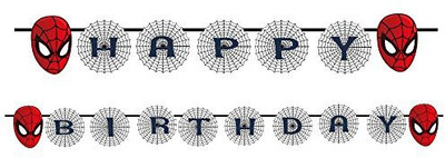 

PARTY PROPZ SPIDERMAN THEME HAPPY BIRTHDAY Banner(8 ft, Pack of 1)
