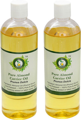 

R V Essential Pure Almond Carrier Oil (100ml+100ml) Pack of Two- Prunus Dulcis (100% Pure and Natural Cold Pressed)(200 ml)