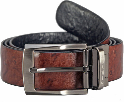 

ADAMIS Men Casual Multicolor Genuine Leather Reversible Belt, Black;brown