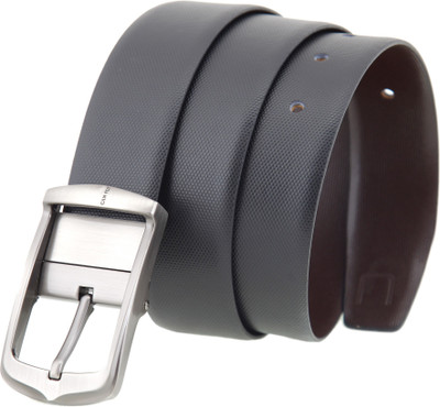 

CANFLY Men Formal, Casual Brown Genuine Leather Reversible Belt, Black