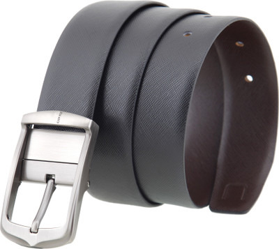 

CANFLY Men Formal, Casual Brown Genuine Leather Reversible Belt, Black