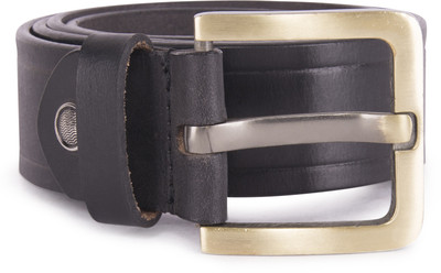 

PRINCE ENTERPRISES Men Party Black Genuine Leather Belt