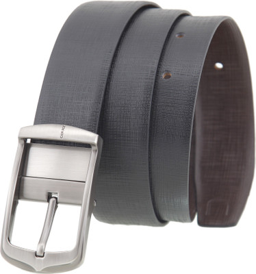

CANFLY Men Formal, Casual Brown Genuine Leather Reversible Belt, Black