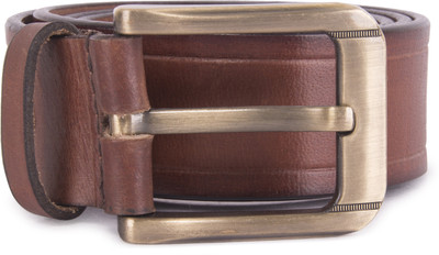 

PRINCE ENTERPRISES Men Brown Genuine Leather Belt