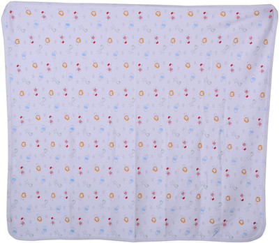 Baby Bucket Printed  Blanket(Microfiber, White