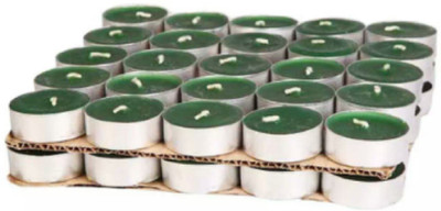madhulica TL 2026 TEA LIGHT Candle(Green, Pack of 50)