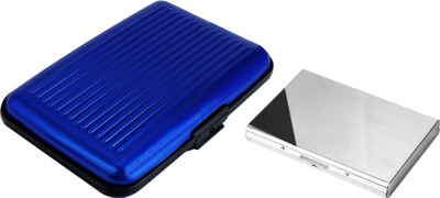 

ZBLACK Quality Stainless Steel Professional Visiting & Plastic Executive ATM 6 Card Holder(Set of 2, Multicolor)