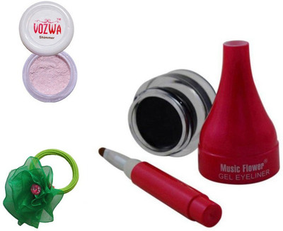 

Vozwa Light Copper Shimmer Powder, Music Flower Gel Eyeliner and band(Set of 3)