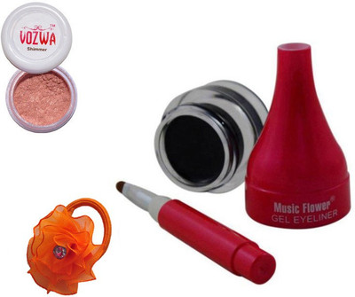 

Vozwa Copper Shimmer Powder, Music Flower Gel Eyeliner and band(Set of 3)