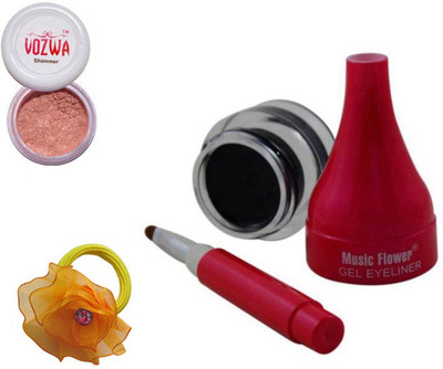 

Vozwa Copper Shimmer Powder, Music Flower Gel Eyeliner and band(Set of 3)