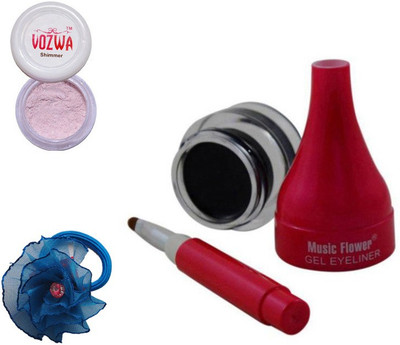 

Vozwa Light Copper Shimmer Powder, Music Flower Gel Eyeliner and band(Set of 3)