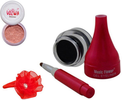 

Vozwa Copper Shimmer Powder, Music Flower Gel Eyeliner and band(Set of 3)