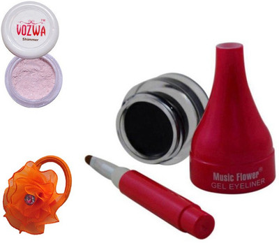 

Vozwa Light Copper Shimmer Powder, Music Flower Gel Eyeliner and band(Set of 3)